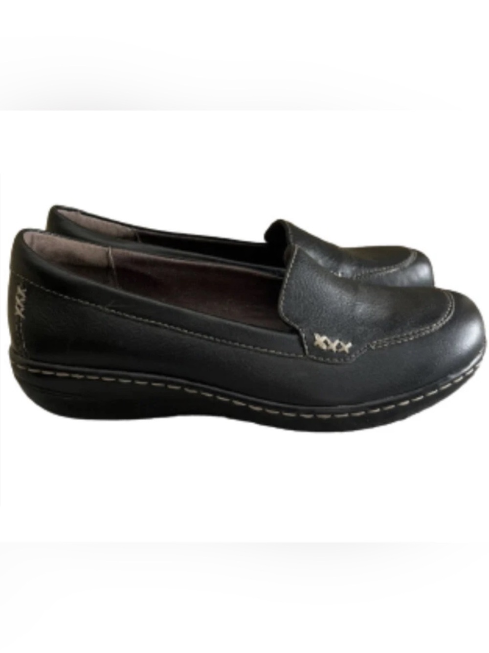 Montana Artisan Crafted Black Leather Slip On Loafers Comfort Moccasins 7.5M